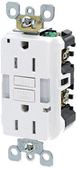 15A 125V Duplex Tamper-Resistant GFCI Receptacle in White
