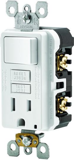 15A 125V Duplex Tamper-Resistant GFCI Receptacle in White