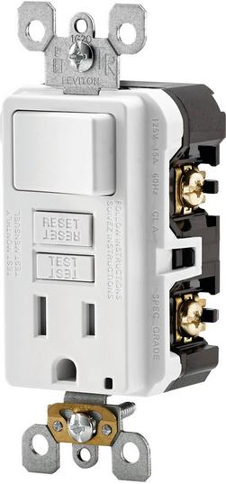 15A 125V Duplex Tamper-Resistant GFCI Receptacle in White