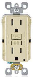 15 Amp Duplex Tamper Resistant GFCI Receptacle, Ivory