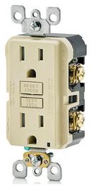 LEVITON Ivory 15 Amp Duplex Tamper Resistant GFCI Receptacle 