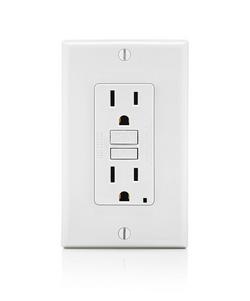 15A 125V Duplex GFCI Outlet in White
