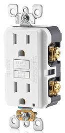 LEVITON White 15A 125V Duplex Tamper-Resistant GFCI Outlet 