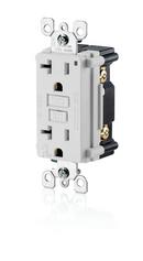 LEVITON White 125V 20A Tamper Resistant GFCI Receptacle 