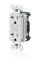 LEVITON White 125V 20A Tamper Resistant GFCI Receptacle 
