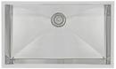 32 x 19 in. 1 Hole Stainless Steel Single Bowl Undermount Kitchen Sink in Brushed Stainless Steel