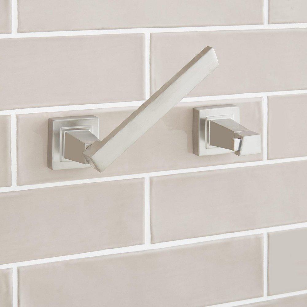 Signature Hardware Brushed Nickel Wall Mount Toilet Tissue Holder 