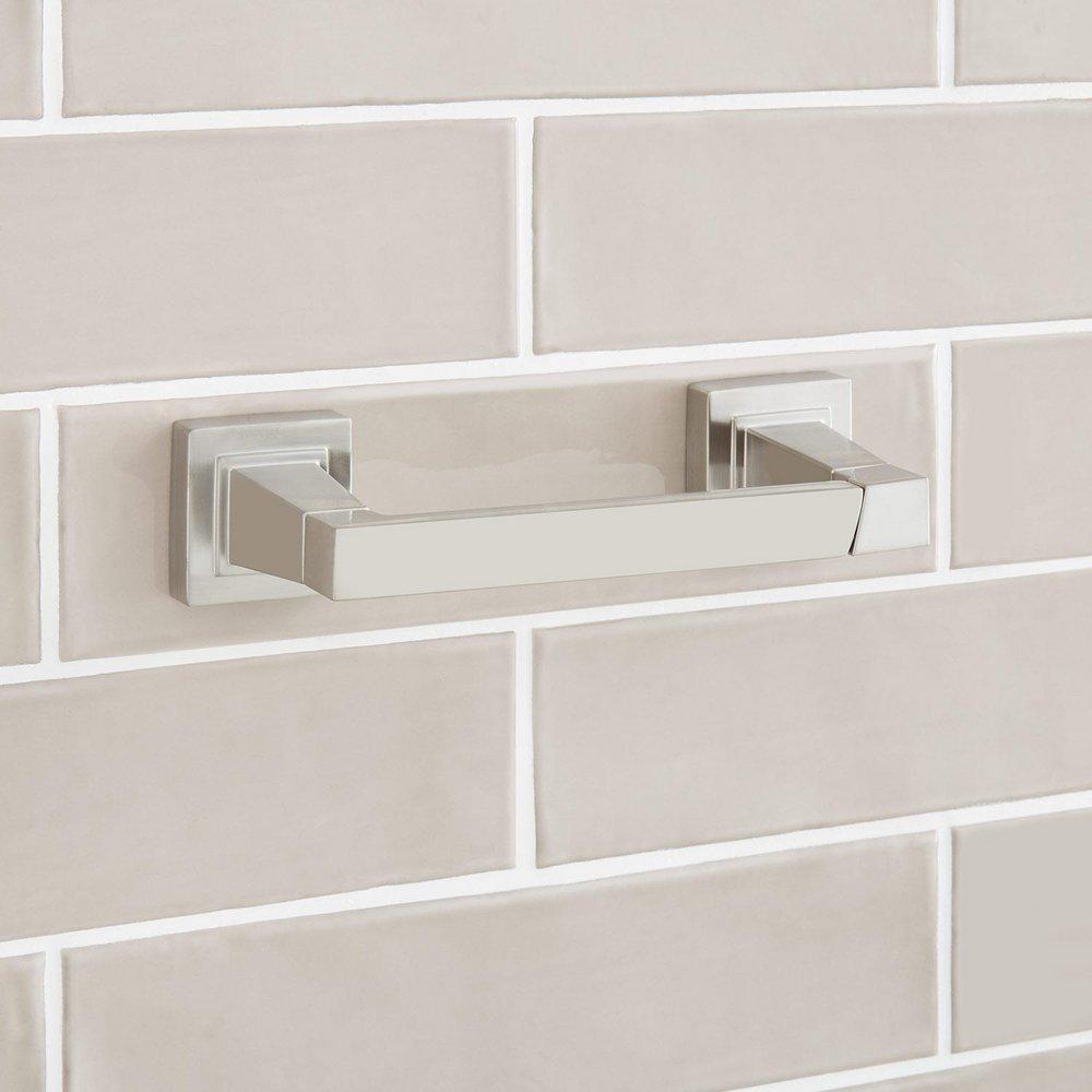 Signature Hardware Brushed Nickel Wall Mount Toilet Tissue Holder 