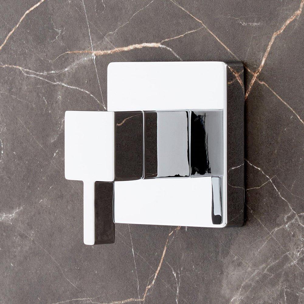 Signature Hardware Chrome Single Lever Handle 6 Function In-Wall Shower Diverter 