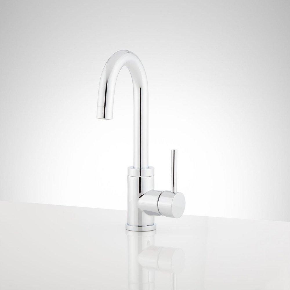 Signature Hardware Polished Chrome Single Lever Handle Bar Faucet 