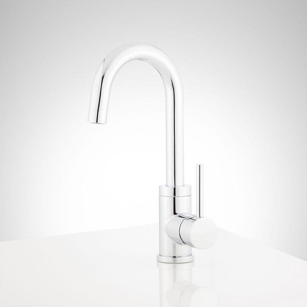Signature Hardware Polished Chrome Single Lever Handle Bar Faucet 
