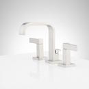 Signature Hardware Brushed Nickel Two Handle Widespread Bathroom Sink Faucet with Pop-Up Drain Assembly 