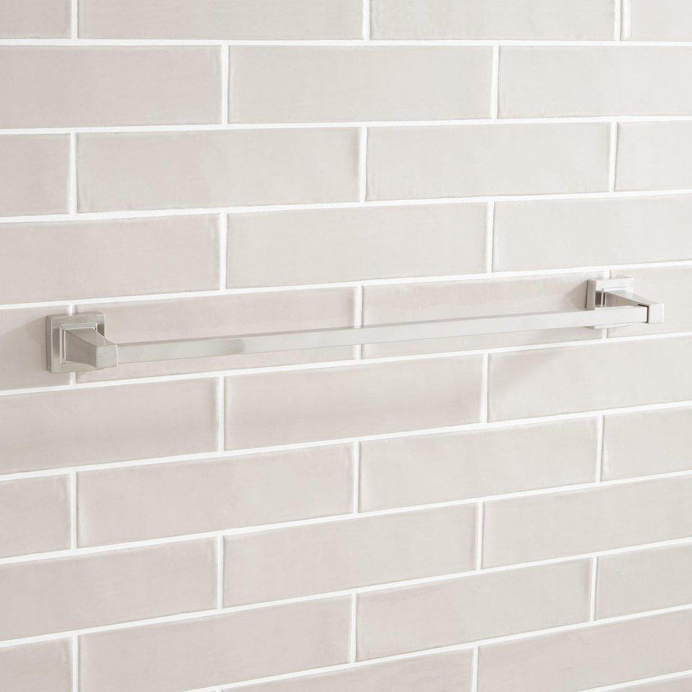 Signature Hardware Brushed Nickel 24 in. Towel Bar 
