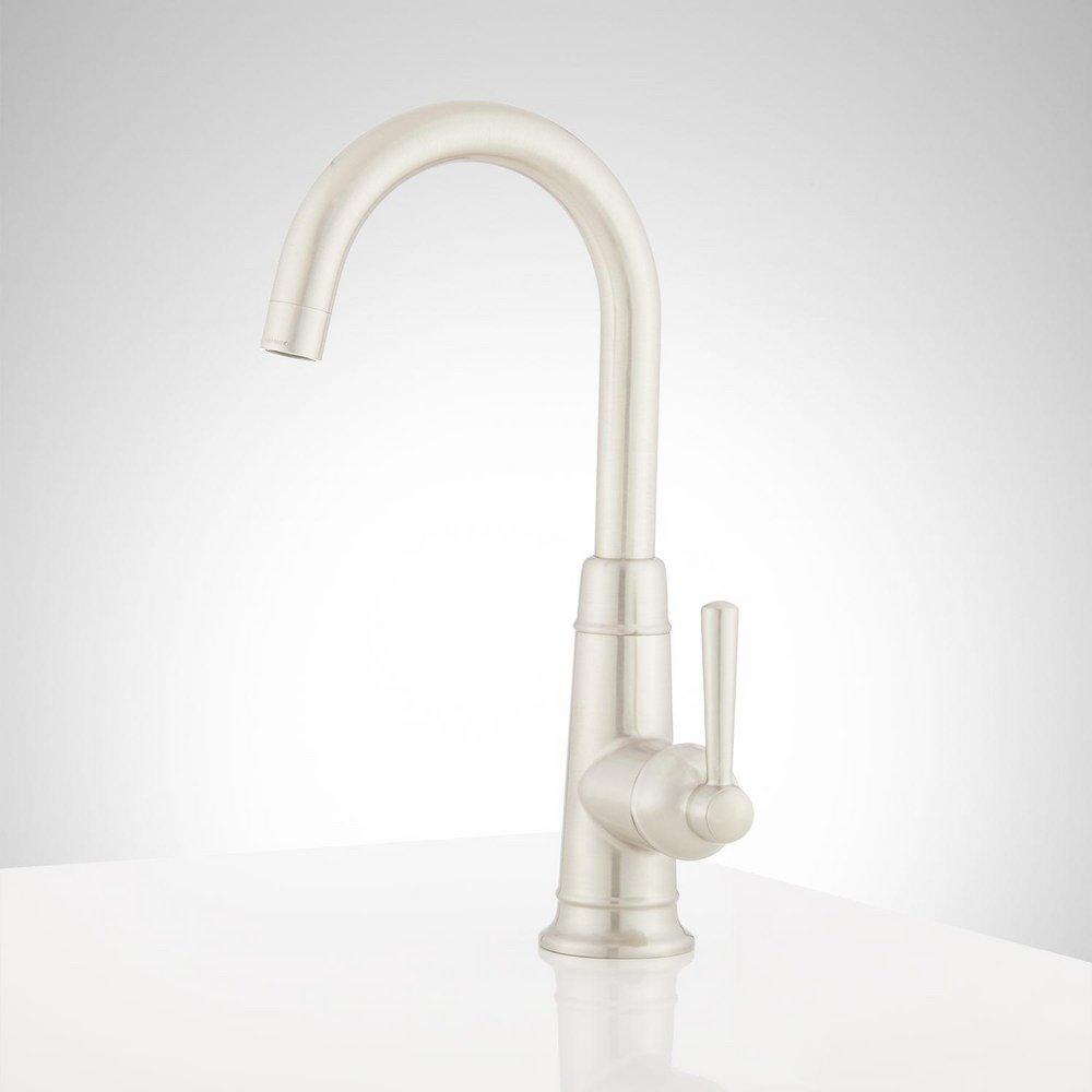 Signature Hardware Stainless Steel Single Lever Handle Bar Faucet 