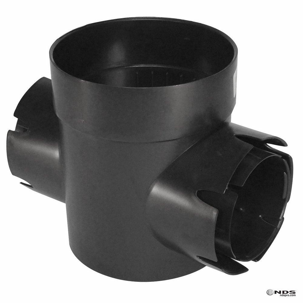 NDS Black 2-Hole Round Catch Basin in Black 