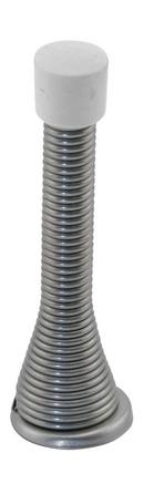 Satin Nickel 3 in. Steel Rubber Spring Door Stop (Pack of 5) 