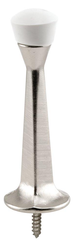 Satin Nickel 3 in. Rubber Ridged Door Stop (Pack of 5) 