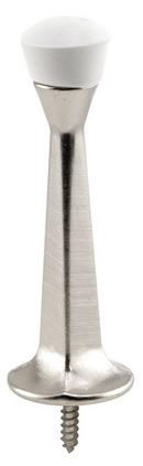 Satin Nickel 3 in. Rubber Ridged Door Stop (Pack of 5) 