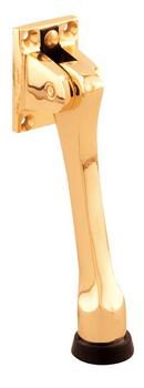 Polished Brass 4-3/4 in. Cast Brass Rubber Kickdown Door Stop 