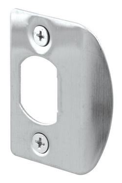 1-7/16 x 2-1/4 x 1-5/8 in. Steel Latch Strike in Stainless Steel (Pack of 2)
