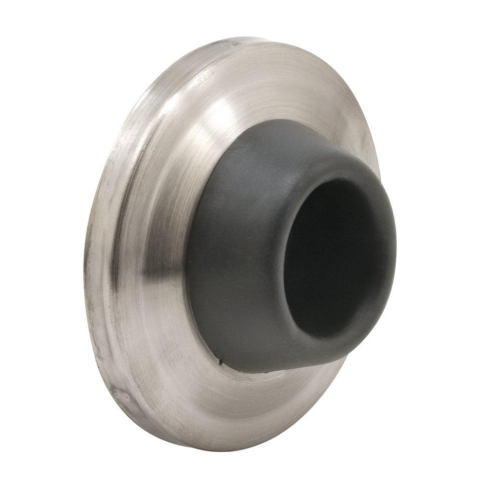 Prime-Line Brushed Stainless Steel 2-1/2 in. Stainless Steel Rubber Wall Bumper 