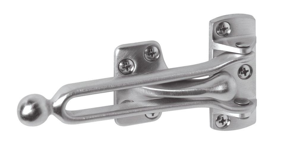 Satin Nickel Swing Bar Lock with Edge Guard 