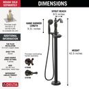 Delta Faucet Venetian Bronze Single Handle Floor Mount Filler 