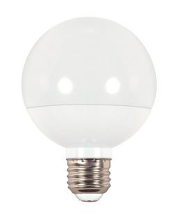 40W 4-1/4 in. G25 LED Light Bulb with a Medium E-26 Base Dimmable in Frosted/Warm White