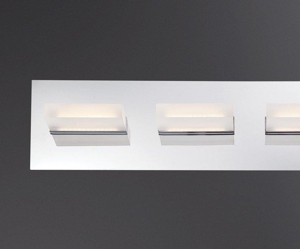 Eurofase Chrome 3-Light 5W Wall Mount LED Bath Bar 