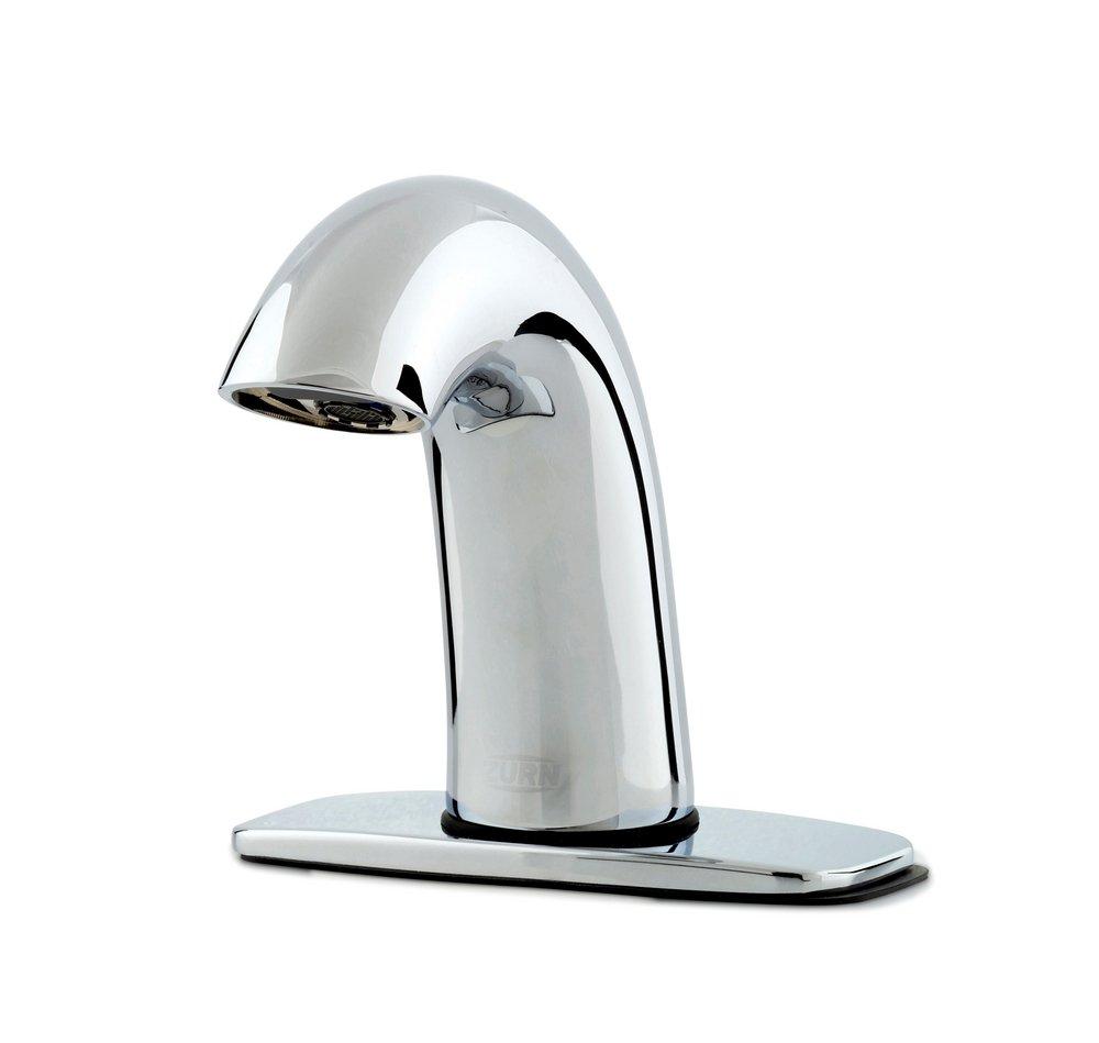 Zurn Polished Chrome 1.2 gpm Battery Sensor Faucet with 4 in. Cover Plate 