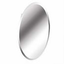 American Pride White Medicine Cabinet with Beveled Oval Mirror Door 