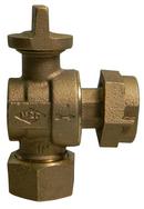 1 in. CTS x Meter Swivel Brass and Rubber Angle Ball Valve Curb Stop