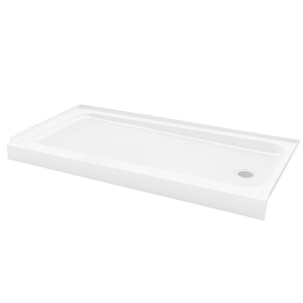 Bootz Manufacturing White 60 in. Rectangle Shower Base 