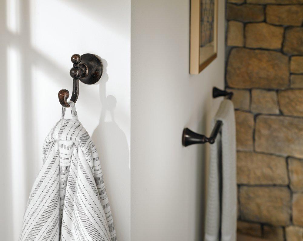 Moen Oil Rubbed Bronze 2 Robe Hook 