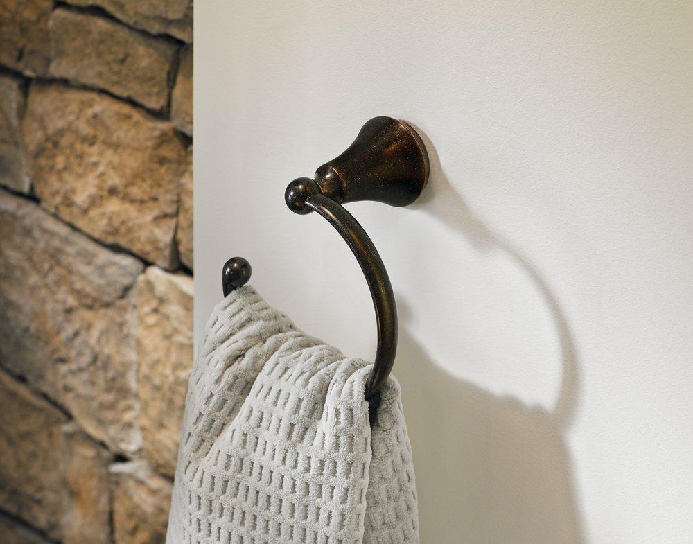 Moen Oil Rubbed Bronze Round Open Towel Ring 