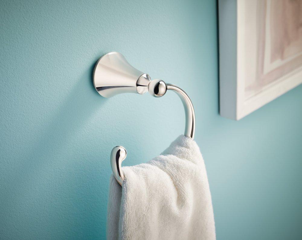 Moen Polished Nickel Round Open Towel Ring 