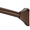 Moen Old World Bronze Adjustable Curved Shower Rod 