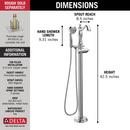 Delta Faucet Polished Chrome Single Handle Floor Mount Filler 