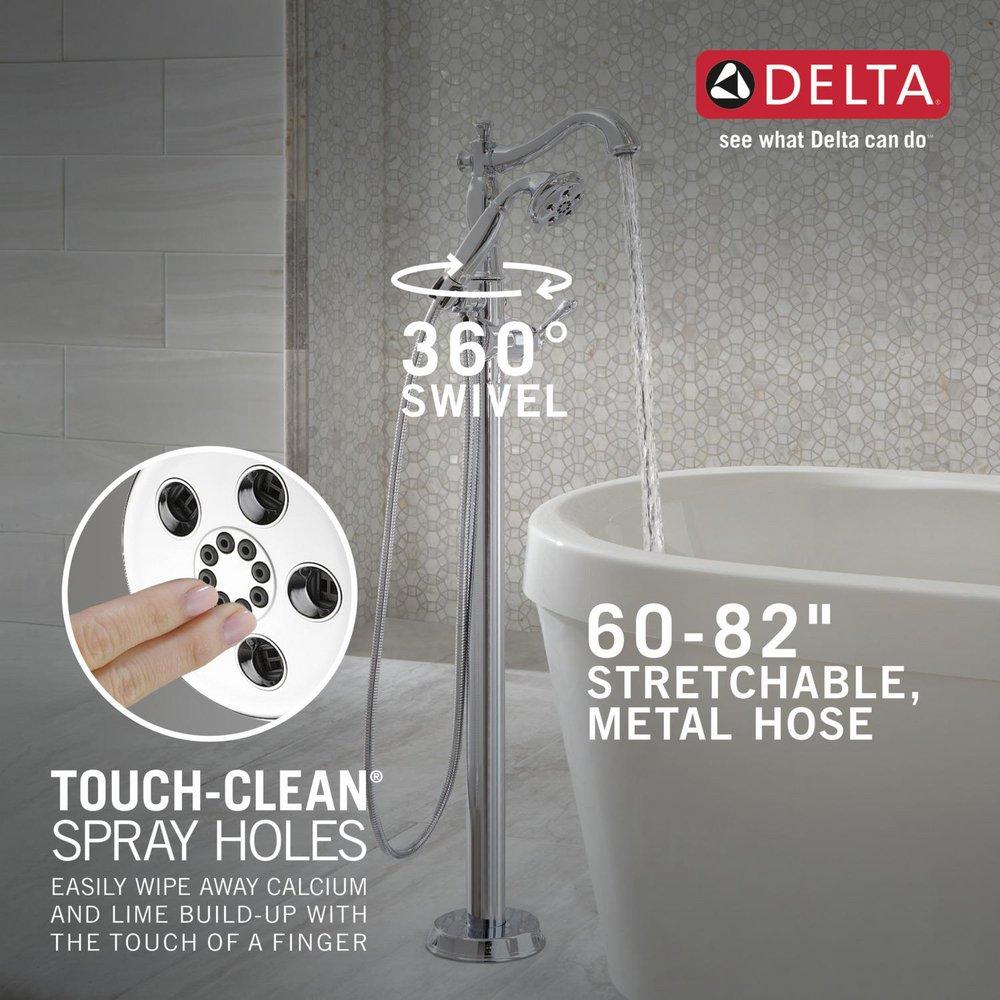 Delta Faucet Polished Chrome Single Handle Floor Mount Filler 
