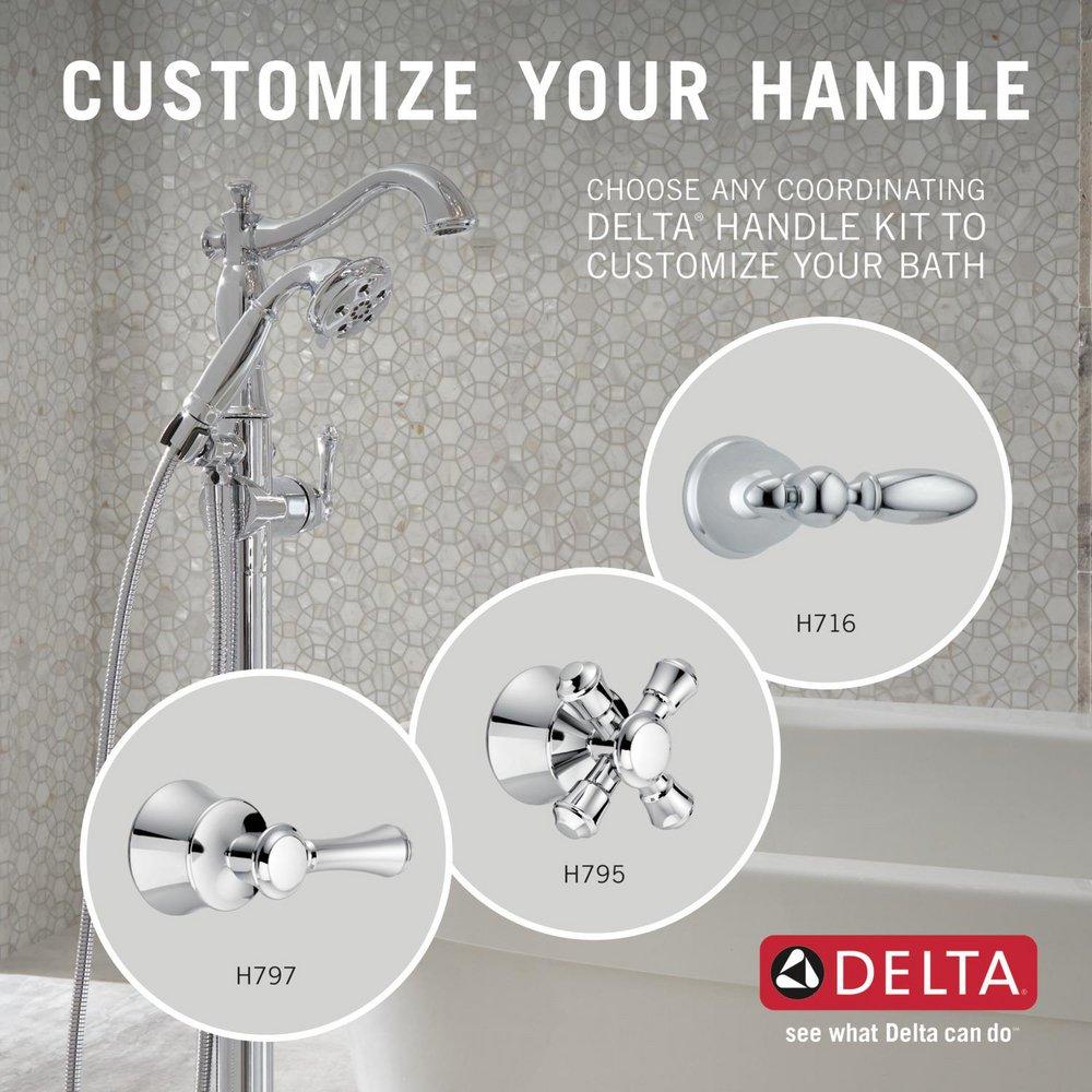 Delta Faucet Polished Chrome Single Handle Floor Mount Filler 