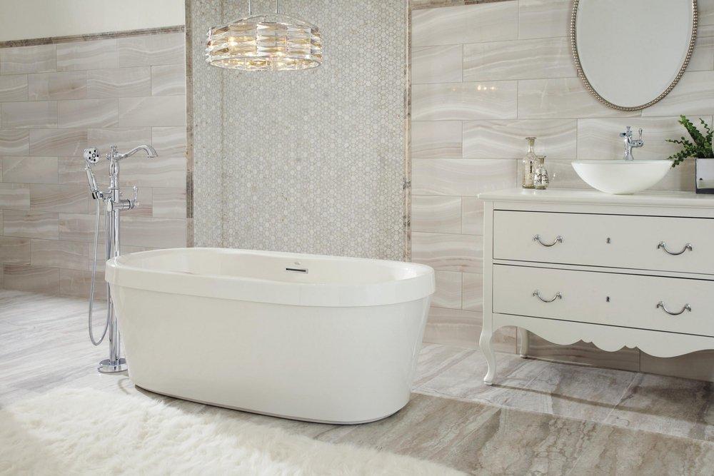 Delta Faucet Polished Chrome Single Handle Floor Mount Filler 