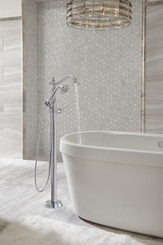 Delta Faucet Polished Chrome Single Handle Floor Mount Filler 