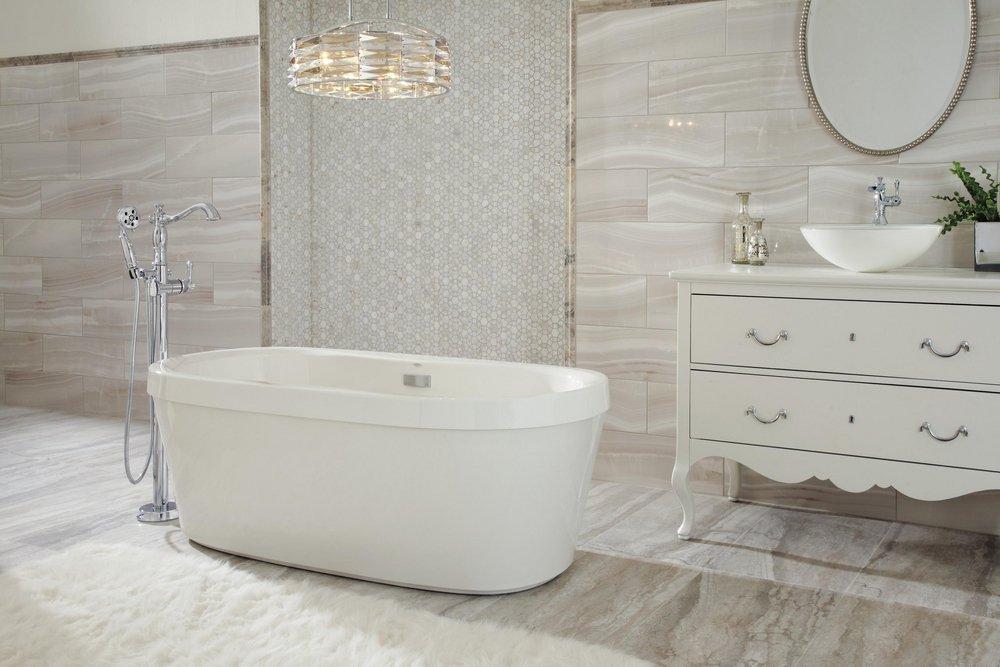 Delta Faucet Polished Chrome Single Handle Floor Mount Filler 