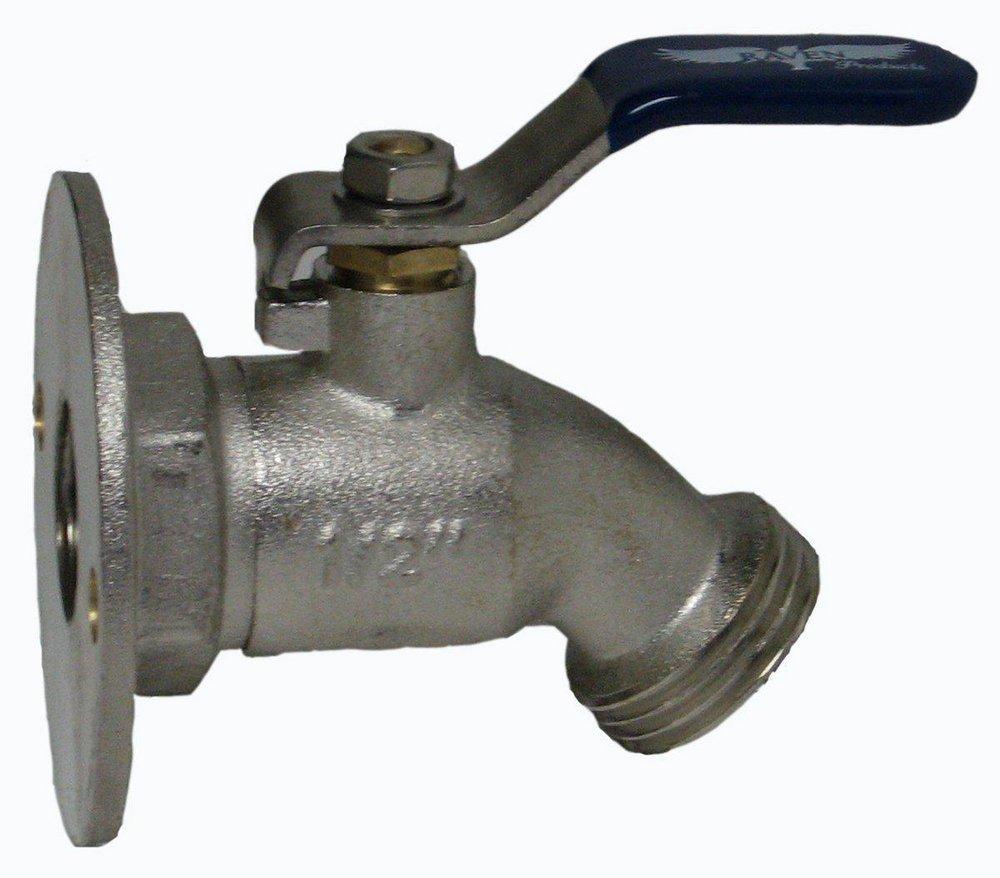 Raven Products Stainless Steel Nickel Plated Brass IPS x Hose Sillcock 