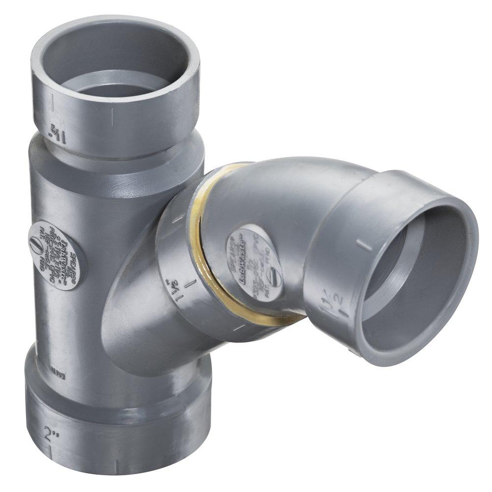 Spears&reg; Manufacturing Company Grey Hub Reducing CPVC Combination Wye with 1/8 Degree Bend 