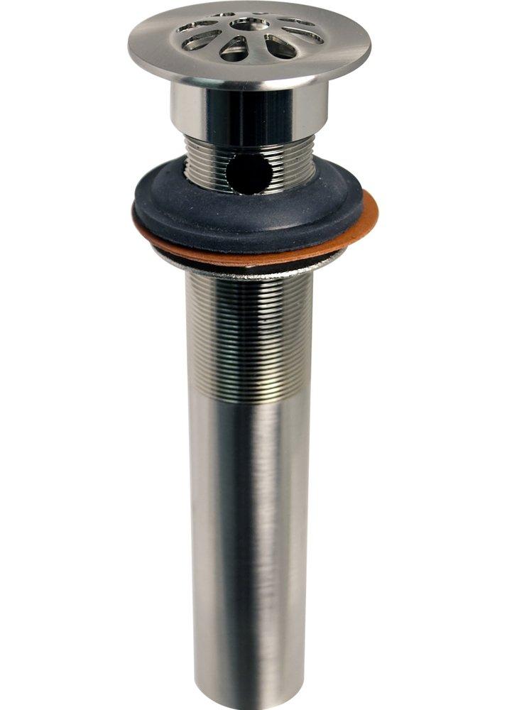 Signature Hardware Polished Nickel Solid Brass Pop-Up Drain Assembly with Overflow 