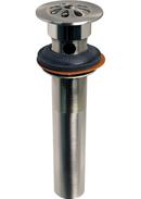 Signature Hardware Polished Nickel Solid Brass Pop-Up Drain Assembly with Overflow 