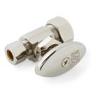 5/8 x 3/8 in. IPS x OD Tube Knob Straight Supply Stop Valve in Polished Nickel