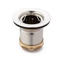 3 1/2 in. Brass Basket Strainer with Lift Stopper in Polished Nickel
