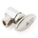 Signature Hardware Polished Nickel 1/2 x 3/8 in. IPS x OD Tube Knob Angle Supply Stop Valve 